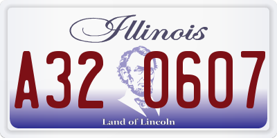 IL license plate A320607
