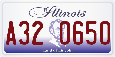 IL license plate A320650