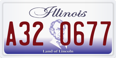 IL license plate A320677