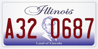 IL license plate A320687