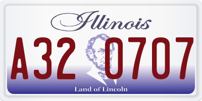 IL license plate A320707