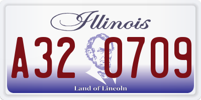 IL license plate A320709