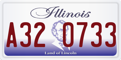 IL license plate A320733