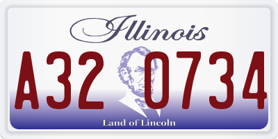 IL license plate A320734