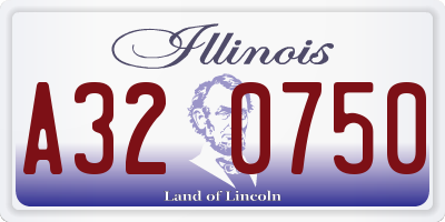 IL license plate A320750