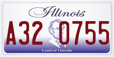 IL license plate A320755