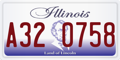 IL license plate A320758