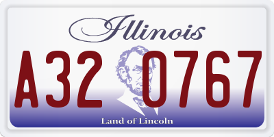 IL license plate A320767