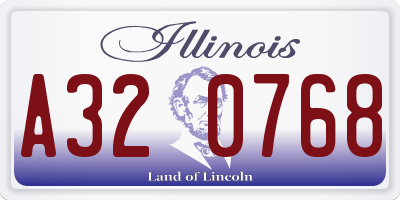 IL license plate A320768