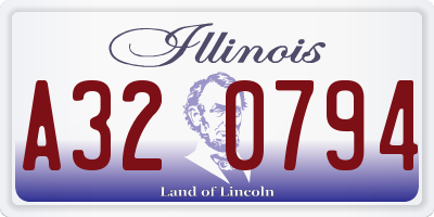 IL license plate A320794