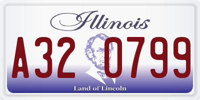 IL license plate A320799