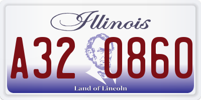 IL license plate A320860