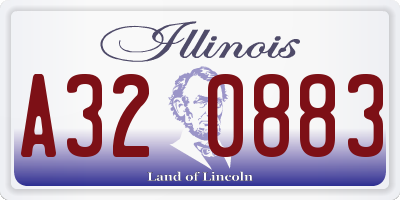 IL license plate A320883
