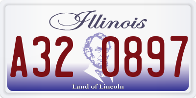 IL license plate A320897