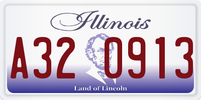 IL license plate A320913