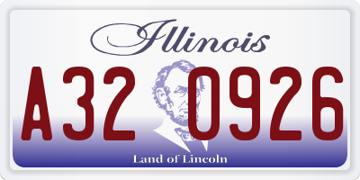 IL license plate A320926