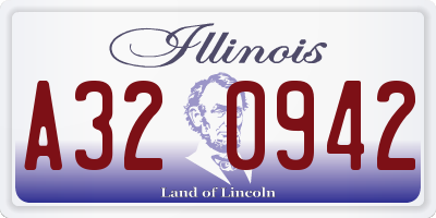 IL license plate A320942