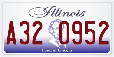 IL license plate A320952