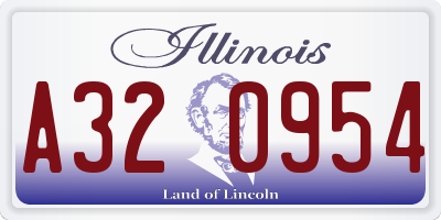 IL license plate A320954