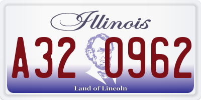 IL license plate A320962
