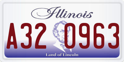 IL license plate A320963