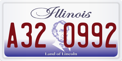 IL license plate A320992