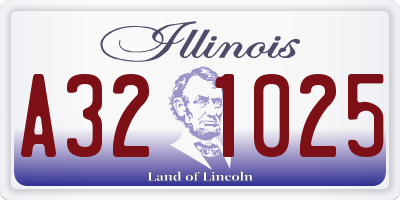 IL license plate A321025