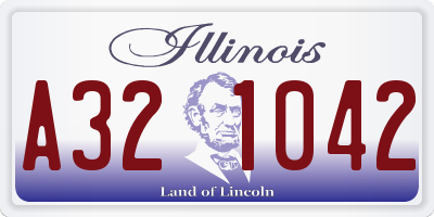 IL license plate A321042