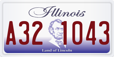 IL license plate A321043