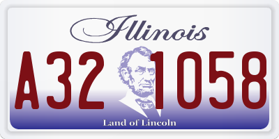 IL license plate A321058