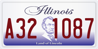 IL license plate A321087