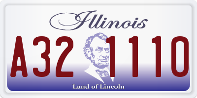 IL license plate A321110