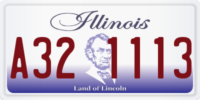 IL license plate A321113