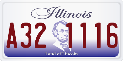 IL license plate A321116