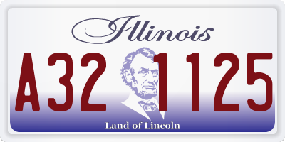 IL license plate A321125