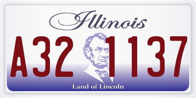 IL license plate A321137