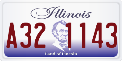 IL license plate A321143