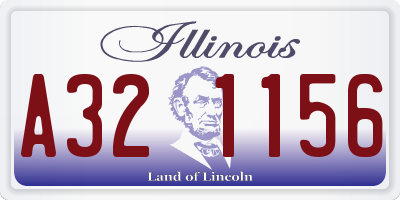 IL license plate A321156