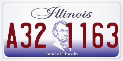IL license plate A321163