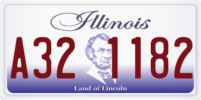IL license plate A321182