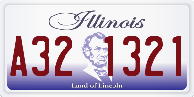 IL license plate A321321