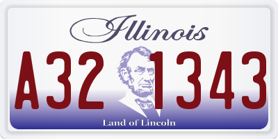 IL license plate A321343