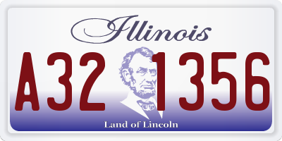 IL license plate A321356