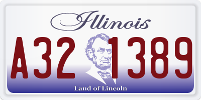 IL license plate A321389