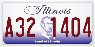 IL license plate A321404