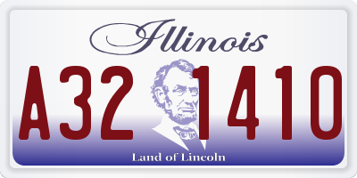 IL license plate A321410