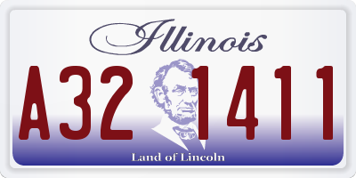IL license plate A321411