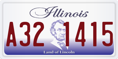 IL license plate A321415