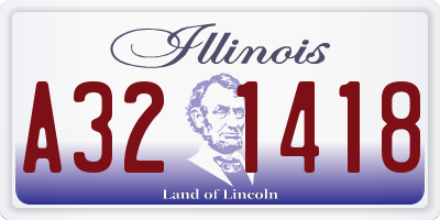 IL license plate A321418