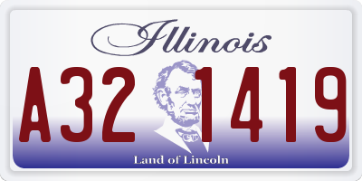 IL license plate A321419